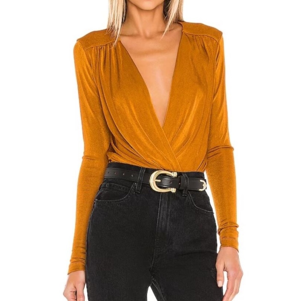 FREE PEOPLE Turnt Bodysuit. Ginger Spice Size Small NWT